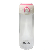 One Touch Glass Double Wall Bottle with Loop 260ml